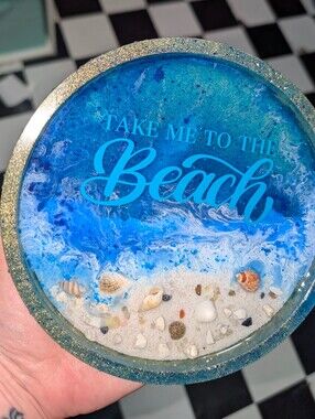Handmade Take Me to the Beach Resin Tray